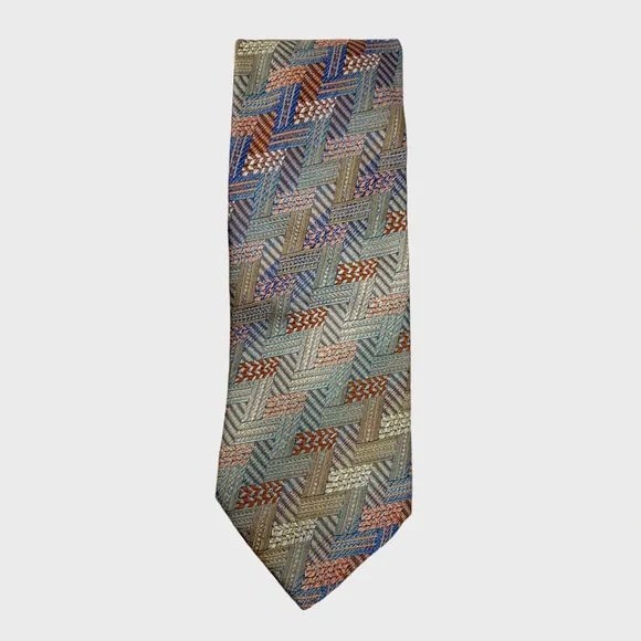 Missoni Multicolor Chevron Zig Zag Silk Tie